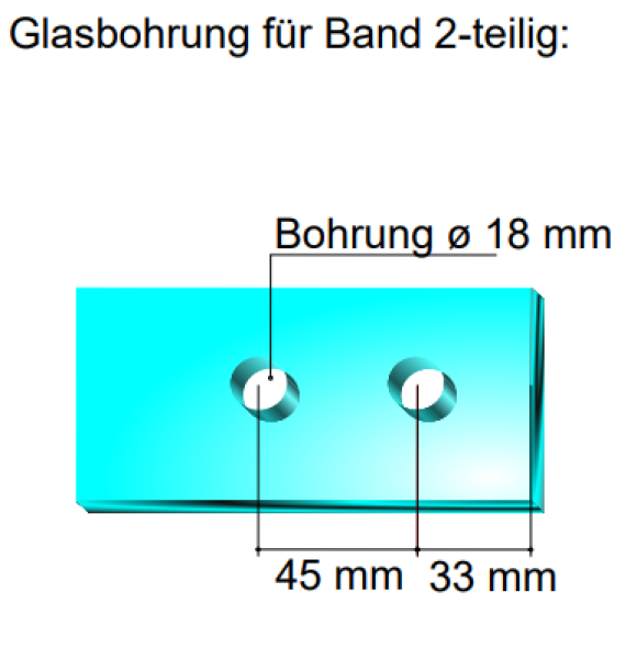 Glastürschloss GTS 15 Komplett - Set